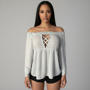 Elegant Lace 3/4 Sleeve Blouse